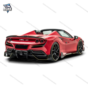 Kit suave de fibra de carbono seco estilo M para Ferrari <span class=keywords><strong>F8</strong></span>, kit de carrocería aerodinámico, difusor trasero de labio delantero, faldas laterales, Kit de carrocería de alerón - Product Image 5