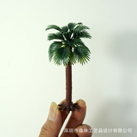 Décoration de micro-paysage succulent, plante d'arrière-plan, modèle architectural de table de sable, arbre tropical -7- en plastique à fixer au mur