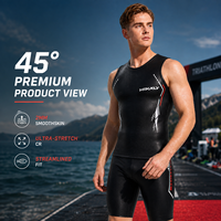 Gilet de triathlon 2 mm pour homme, sans manches, en néoprène Smoothskin CR, ultra-extensible pour la compétition