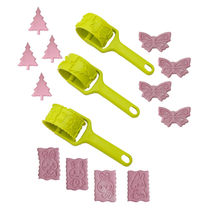 Coupe-pâte de cuisine, ustensiles de pâtisserie, moule à gâteau, nouilles, arbre de Noël, papillon, <span class=keywords><strong>pizza</strong></span>, fondant, cookie, rouleau à découper - Plastique résistant à la chaleur - Product Image 4