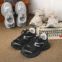 Baskets Chunky Dad Hambo 36-44, respirantes, en maille, à lacets, semelle épaisse, chaussures de sport, mode décontractée, course en extérieur