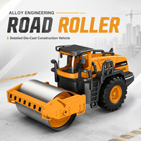 Modèle de rouleau compresseur en alliage de zinc personnalisé OEM, véhicule de construction à friction, camion de construction de collection, jouet cadeau