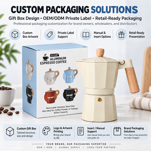 Kingze Classic 150ml 300ml Aluminium Moka Pot Portable Business Espresso Cafetière pour Home Office Stovetop Moka Maker - Product Image 4
