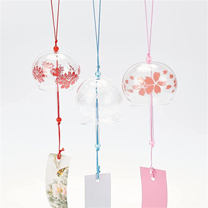 <span class=keywords><strong>Carillon</strong></span> à vent <span class=keywords><strong>en</strong></span> <span class=keywords><strong>verre</strong></span> <span class=keywords><strong>en</strong></span> forme de cloche de style <span class=keywords><strong>japonais</strong></span> avec fleurs de cerisier - Product Image 4