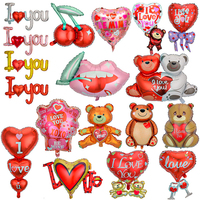 Ballons en aluminium en forme d'ours « I LOVE U » – Recyclables et durables, certifiés CE, pour la rentrée scolaire, les mariages, la Saint-Valentin et les décorations de fête