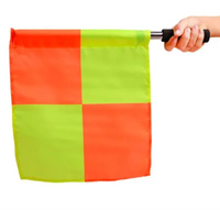 Drapeaux d'arbitre en polyester 30*40cm, drapeau de sport pour arbitre de football, drapeau à agiter à la main pour activités sportives en plein air