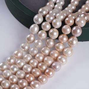 ไข่มุกน้ำจืดทรงกลมสีขาวขนาด 12-14 มม. ของ Zhuji Wholesale อุปกรณ์กึ่งสำเร็จรูปเคลือบเงาแบบมันวาว - Product Image 1