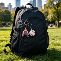 Porte-clés d'équipe de baseball légers, personnalisables, imperméables, avec design anime, faits à la main, en PVC imprimé UV, vente en gros