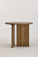 Table de chevet rétro en chêne de style nordique en bois d'orme avec pieds de table irréguliers, adaptée aux chambres à coucher