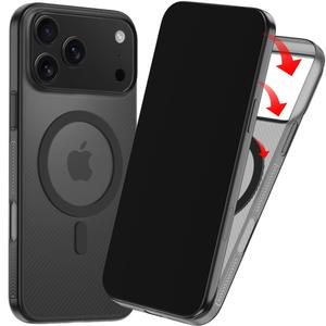 Funda de teléfono de succión magnética genuina <span class=keywords><strong>con</strong></span> textura diagonal y diseño ondulado de PP ultrafino de lujo para <span class=keywords><strong>iPhone</strong></span> 17 Air Pro Max - Product Image 1