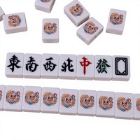 Mahjong Akrilik Warna-Warni Kustom untuk 4 Pemain, Hadiah Perusahaan, Logo Berwarna Penuh, Tahan Lama, Ramah Lingkungan, Desain Portabel