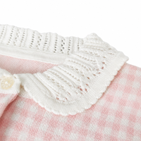 Haut en tricot pour bébés filles, personnalisable avec logo, nouvelle collection automne-hiver, pull court intérieur