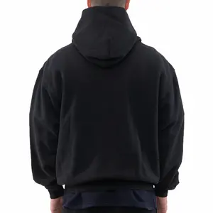 Custom Hoodies Men's 100% Cotton Heavy Weight Luxury Quality Puff Printing Oversized Streetwear Pullover Hoodies For Men