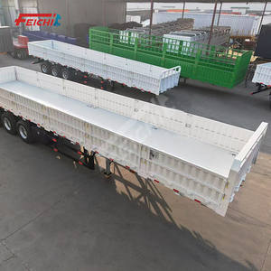 Semi-<span class=keywords><strong>remorque</strong></span> FEICHI à 3 essieux avec panneaux latéraux, clôture de protection, en acier haute résistance pour camion - Product Image 5