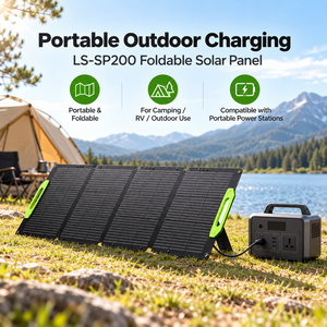 <b>200W</b> Foldable <b>Solar</b> <b>Panel</b> 4 Fold Compact Design Monocrystalline ETFE IP67 for Camping Hiking RV and Portable Power Stations - Product Image 5