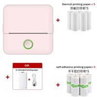 Imprimante portable X6 Mini HD, imprimante thermique de poche pour étiquettes autocollantes avec rouleaux de papier pour les notes des étudiants, impression sans encre