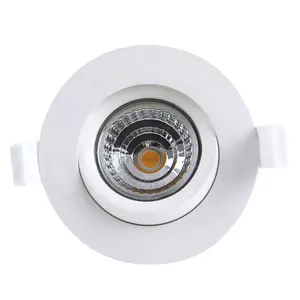 Lepu Lampu Dim Ke Hangat CCT Dapat Disesuaikan Gyro Tersembunyi 9W Led COB Downlight