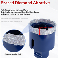 Kit de forets diamantés brasés sous vide 5/8''-11, lames de scie, couronnes diamantées, scies cloches pour granit, marbre, pierre, carrelage en porcelaine