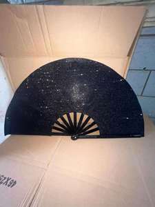 Guan Sen Custom Printed <b>Large</b> Folding Hand <b>Fan</b> New Bamboo Design Portable 33cm Decorative Souvenir Carved Painted Promotions - Product Image 3