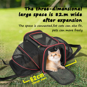 Modern Classic Cat Travel Backpack Airplane <b>Car</b> Design Waterproof Adjustable Belt Sustainable Small Animal Pet Accessory PET03 - Product Image 3