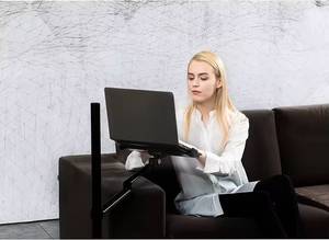 Soporte de aluminio ajustable para portátil Soporte universal para teléfono para portátil y iPad Soporte de suelo de trípode portátil para iPad y dispositivos móviles - Product Image 3