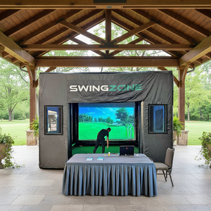 Carpa Inflable Deportiva Popular para Alquiler en Eventos al Aire Libre con Simulador de Golf y Pantalla - Product Image 1