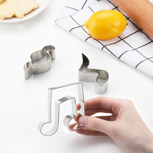 <span class=keywords><strong>Emporte</strong></span>-pièces et tampons en acier inoxydable pour instruments de musique, outils de pâtisserie en métal, kit de moules à chocolat et fondant, fournisseur Cozedura - Product Image 3