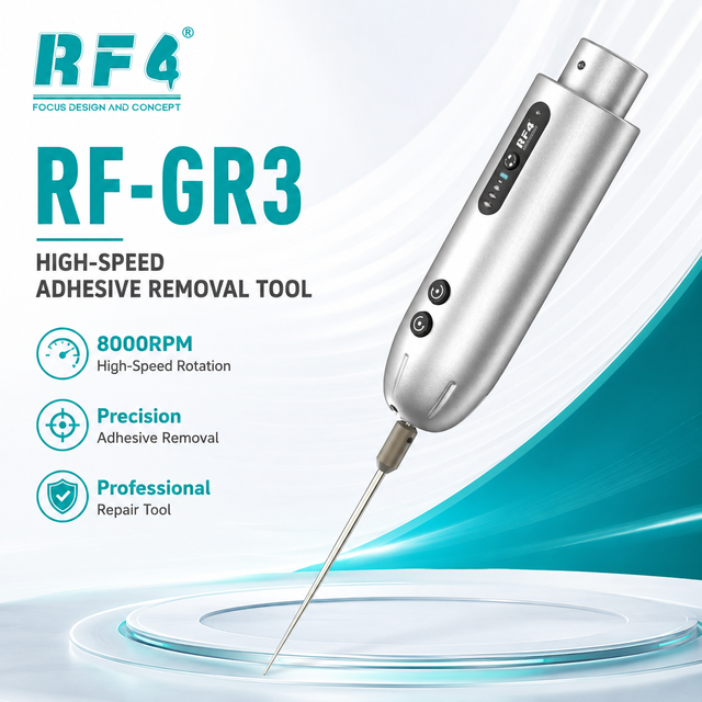 RF4 GR3 Smart Electric 8000rpm Ultra-High Speed 4-Speed Adjustable Rechargeable OCA Adhesive Remover Mobile Phone LCD Repair