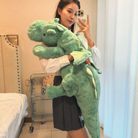Oreiller géant personnalisé en forme de dinosaure, design multicolore, en coton PP doux, peluche pour collection de filles, OEM ODM