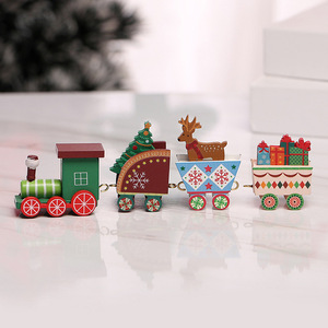 2023 Giáng Sinh Trang Trí Tự Làm Kid Đồ Chơi Quà Tặng Xây Dựng Khối Train Đêm Giáng Sinh Trang Trí Bằng Gỗ - Product Image 4