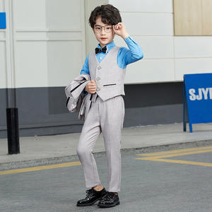 Costume <span class=keywords><strong>pour</strong></span> enfants version coréenne de la robe de gentleman trois pièces garçon fleur enfant <span class=keywords><strong>mariage</strong></span> présider photographie costume f - Product Image 3