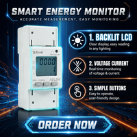 Compteur d'énergie monophasé Acrel ADL200, montage sur rail DIN, communication Modbus RTU, écran LCD pour armoire de distribution électrique