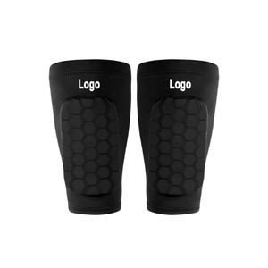 Protector de Espinilla Corto de Fútbol para Niños, Diseño Antideslizante, Protección Integral, Spandex y Nailon, Panal de Abeja - Product Image 1