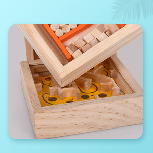 Jeu éducatif en bois pour enfants : labyrinthe, coordination œil-main et puzzle d'équilibre avec billes pour les jeunes enfants - Product Image 4