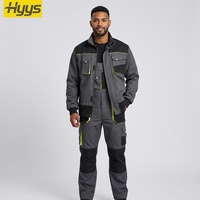 En stock, vêtements de travail de sécurité pour hommes, combinaisons durables, veste de travail et pantalon à bretelles, uniformes de travail de construction