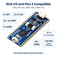 Papan Pengembangan Mikrokontroler Tipe-C 16MB RP2350 Alternatif untuk RasPi RPI Raspberry Pi Pico 2 Dengan Header Pin yang Sudah Dilas