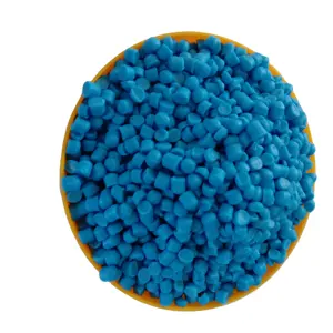 hersteller benutzerdefiniert blau pvc wiederverwertet masterbatch spritzglasmaschine kunststoffpartikel