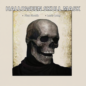 Máscara de Halloween de <span class=keywords><strong>Terror</strong></span> para Fiesta, Disfraz de Cosplay con Boca Móvil, Máscaras de Calavera de Látex de Alta Calidad - Product Image 2