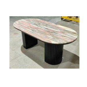 Dessus de table en marbre norvégien Rosa Pink Veins Table à manger ronde en stratifié Comptoirs de cuisine - Product Image 4