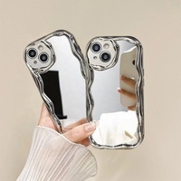 Nouvelle Coque de Téléphone Anti-Chute en TPU Effet Miroir Électroplaqué pour iPhone 17 16 15 14 Pro Max avec Protection Intégrale de l'Objectif de l'Appareil Photo