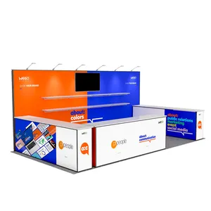 10x20 portable trade show exhibition booth 3x6 trade show booth display stand popular in American backrop stand