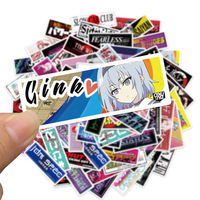 Autocollants JDM tendance pour la modification de voitures japonaises, pour garçons, vélo, skateboard, bagages, ordinateur portable, décoration, logo de voiture de sport, autocollants 66 pièces/paquet
