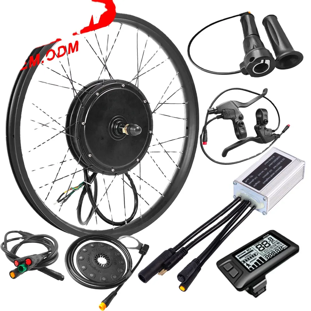 Kit de motorisation de vélo électrique, roue arrière, 48v, 1000/2000/3000w, 29 pouces, avec batterie,