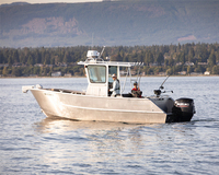 KINOCEAN Bateau de pêche rapide en aluminium avec console centrale moteur hors-bord Combo Set pour les loisirs de plein air à la dérive du lac