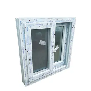 Fábrica preço branco cor upvc perfil janela janela deslizante para sala