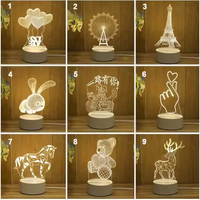 Tendencia Explosiva: Lámpara LED Nocturna Moderna 3D con Batería, Luz Ambiental Creativa para Mesita de Noche, Lámpara de Escritorio Infantil, Regalo Personalizado 2026, ¡Oferta Caliente!