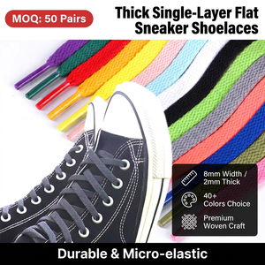 Lacci piatti sportivi personalizzati da 8 mm, resistenti, multicolore, in poliestere, di ricambio per <span class=keywords><strong>scarpe</strong></span> da skate alte, all'ingrosso, robusti - Product Image 1