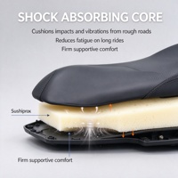 Coussin de siège de moto YAMAHA NMAX 350, coussin de dossier respirant et amortissant les chocs, ajustement universel pour scooter et moto de route