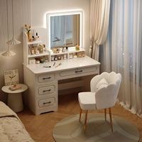 Console de maquillage en MDF avec 3 tiroirs et design shaker pour femmes et filles