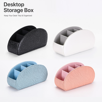 Sac de rangement cosmétique multi-compartiments en cuir PU personnalisé de grande capacité pour salon, canapé, table, accessoires de télévision